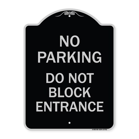 thumbnail image 2 of No Parking Do Not Block Entrance Aluminum Sign – Multi-Color, Wall Mount – Afterprints 9005P 2 of 3